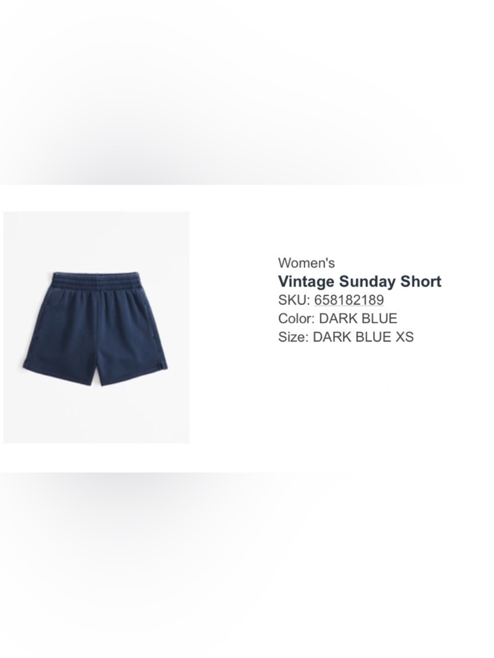 Vintage Sunday Shorts — Dark Blue